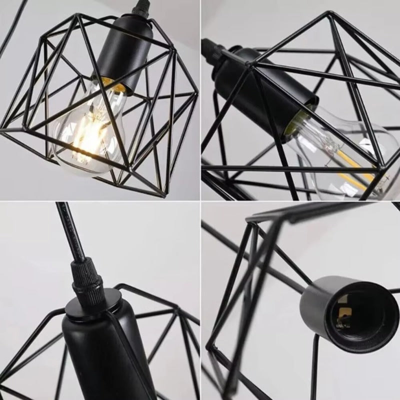 Plafonnier suspendu vintage noir