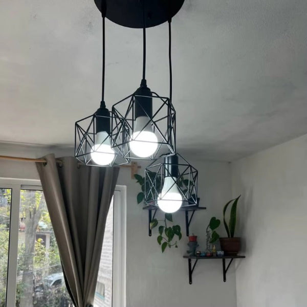 Plafonnier suspendu vintage noir